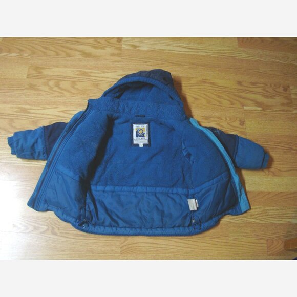 Winter Coat Mini Ungava Blue Embroidered Youth Size 6 - Picture 3 of 4